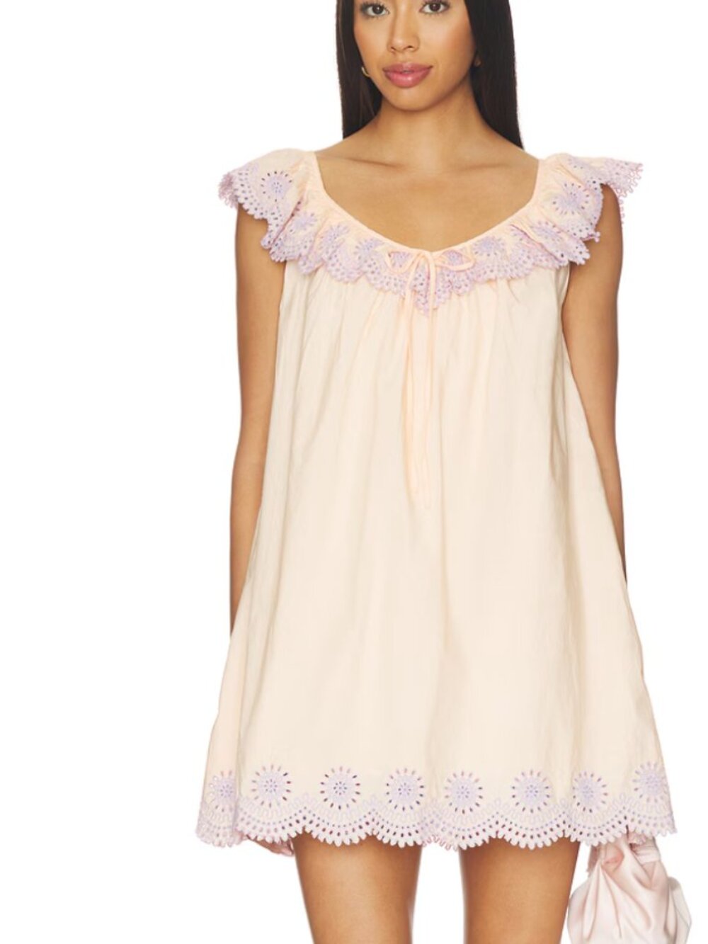 Tularosa Anya Mini Dress in Blush (Size Small)
